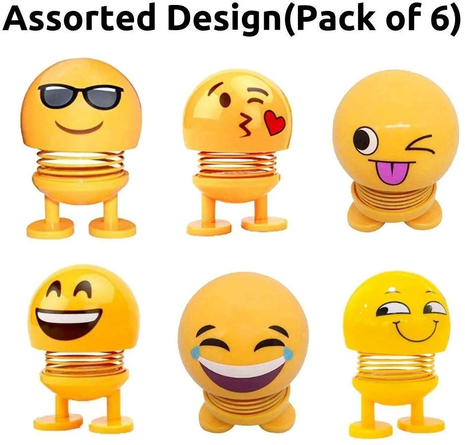 Premium latest spring Emoji SMILEY / EMOJI SPRING BOBBLE HEAD(PACK OF 6)