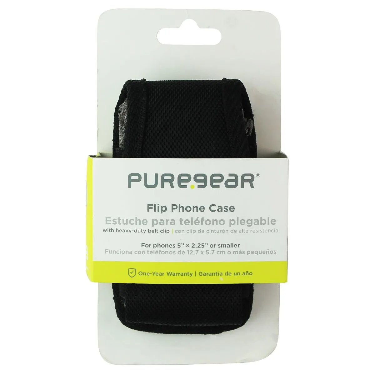 PureGear Flip Phone Clip Pouch Case for Alcatel Flip 4 - Black