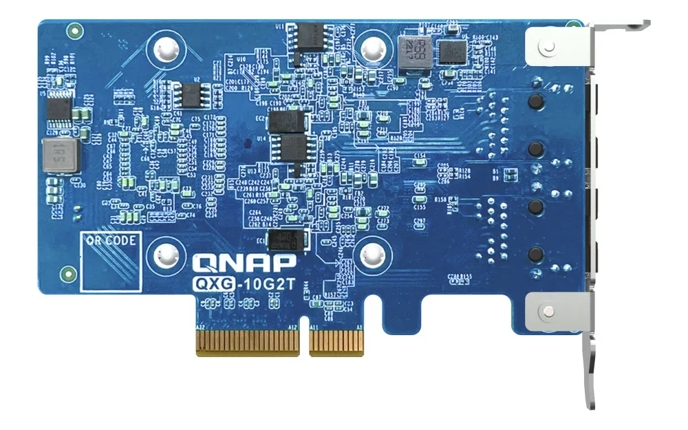 Qnap Qxg-10G2t - Network Adapter - Pcie 3.0 X4 Low Profile - 100M/1G/2.5G/5G/10 Gigabit Ethernet X 2 - For Qnap Qgd-1600