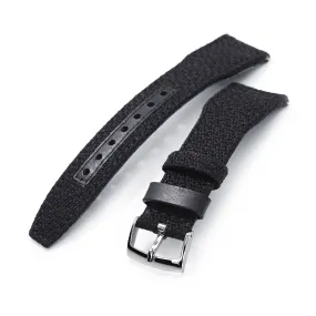 Q.R. Revive Pilot watch strap in Black