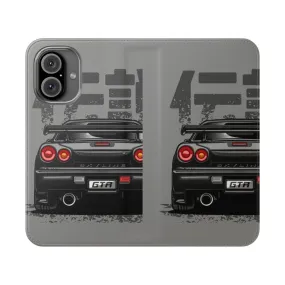 "Skyline GTR R34 Inspired Flip Cover Phone Case"