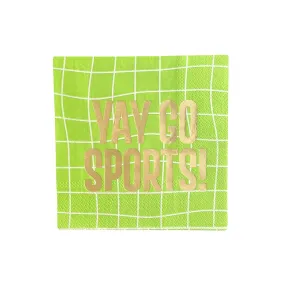 "Yay Go Sports" Witty Cocktail Napkins