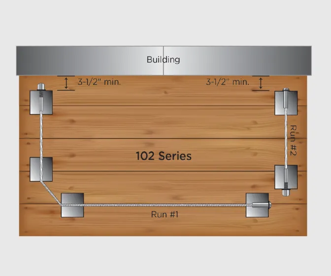 RailFX® Cable Rail Kits | 102 Series | Ø 3/16" Cable | Through-Post | Metal Post Applications