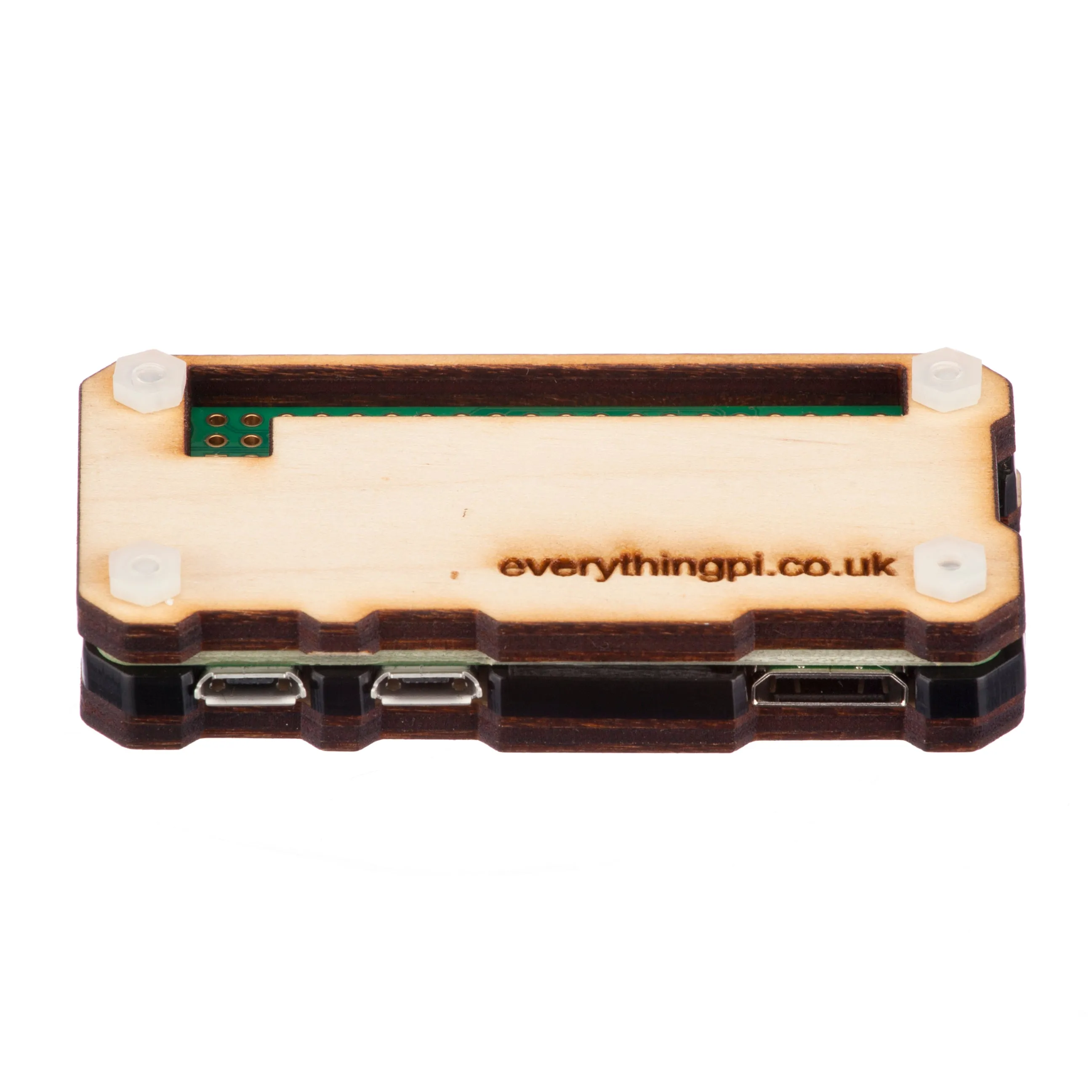 Raspberry Pi Zero W / Zero 2 W Case with Ceramic Heatsink - Light Wood