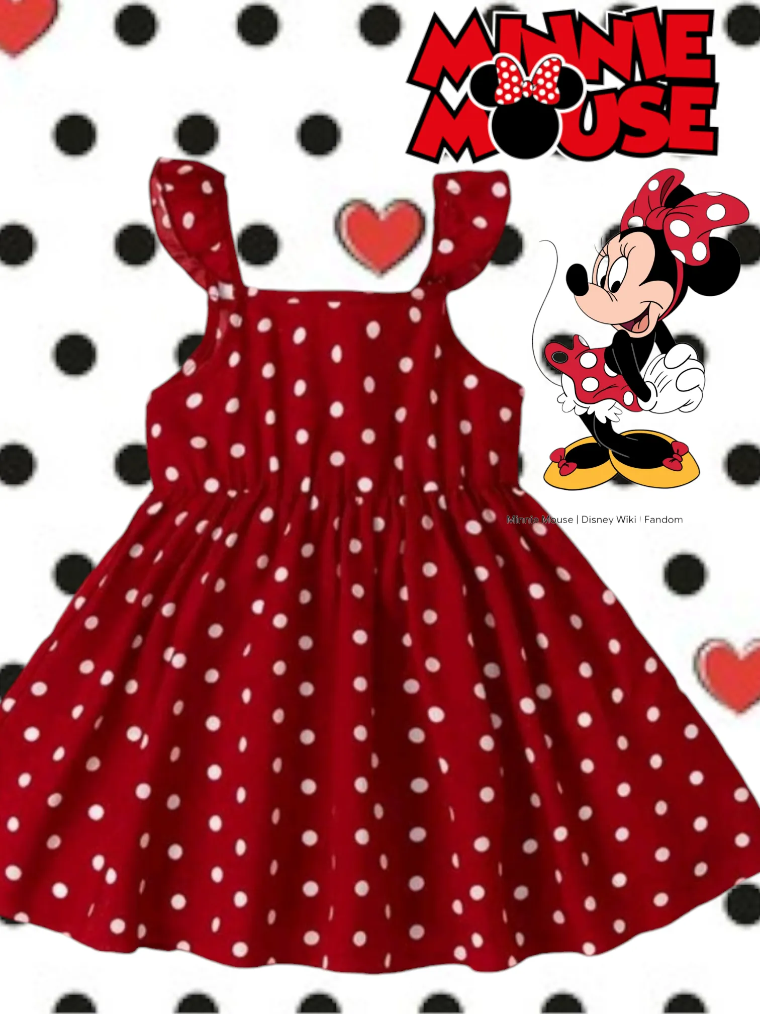 Red Polka Dress #1004