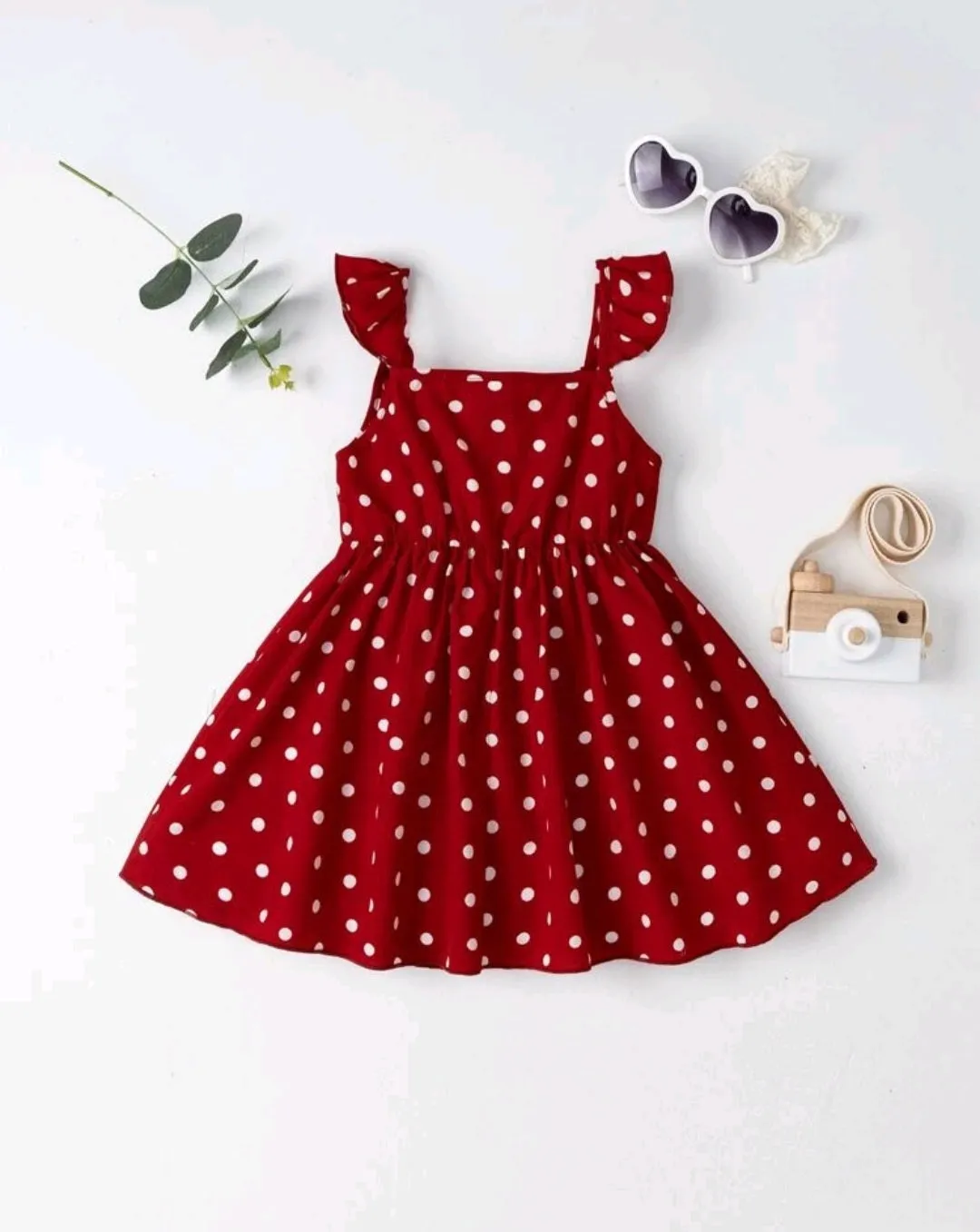 Red Polka Dress #1004