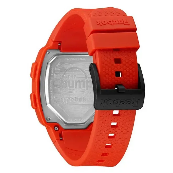 Reebok Workout Mens Silicone Alarm, Chronograph, Date Watch RC-PLI-G9-POPO-OB