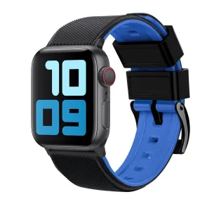 Ritche Black/blue Sports Silicone Watch Bands For Apple Watch Series 7/6/5/4/3/2/1/SE