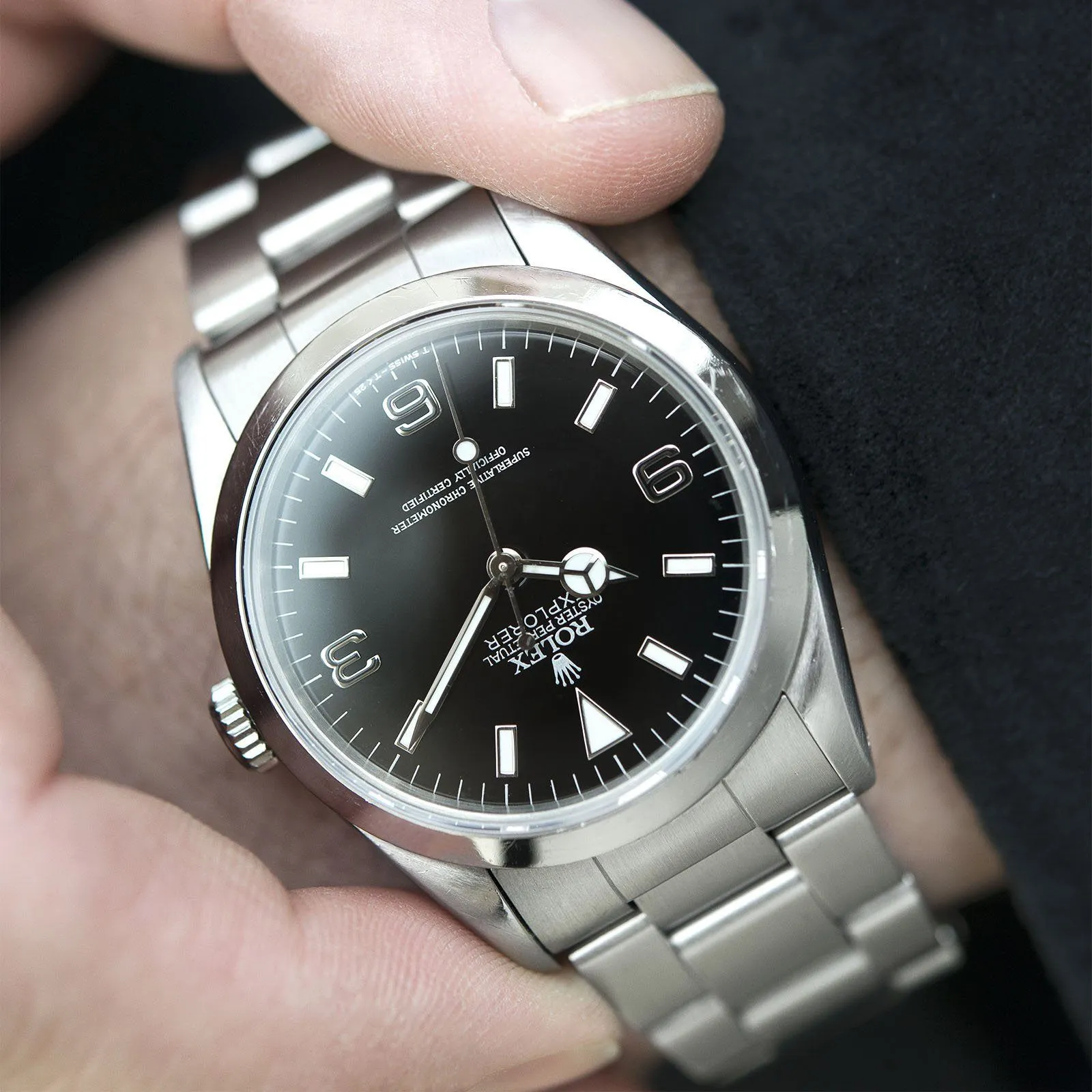 Rolex Explorer 14270 'Black Out' Dial B&P