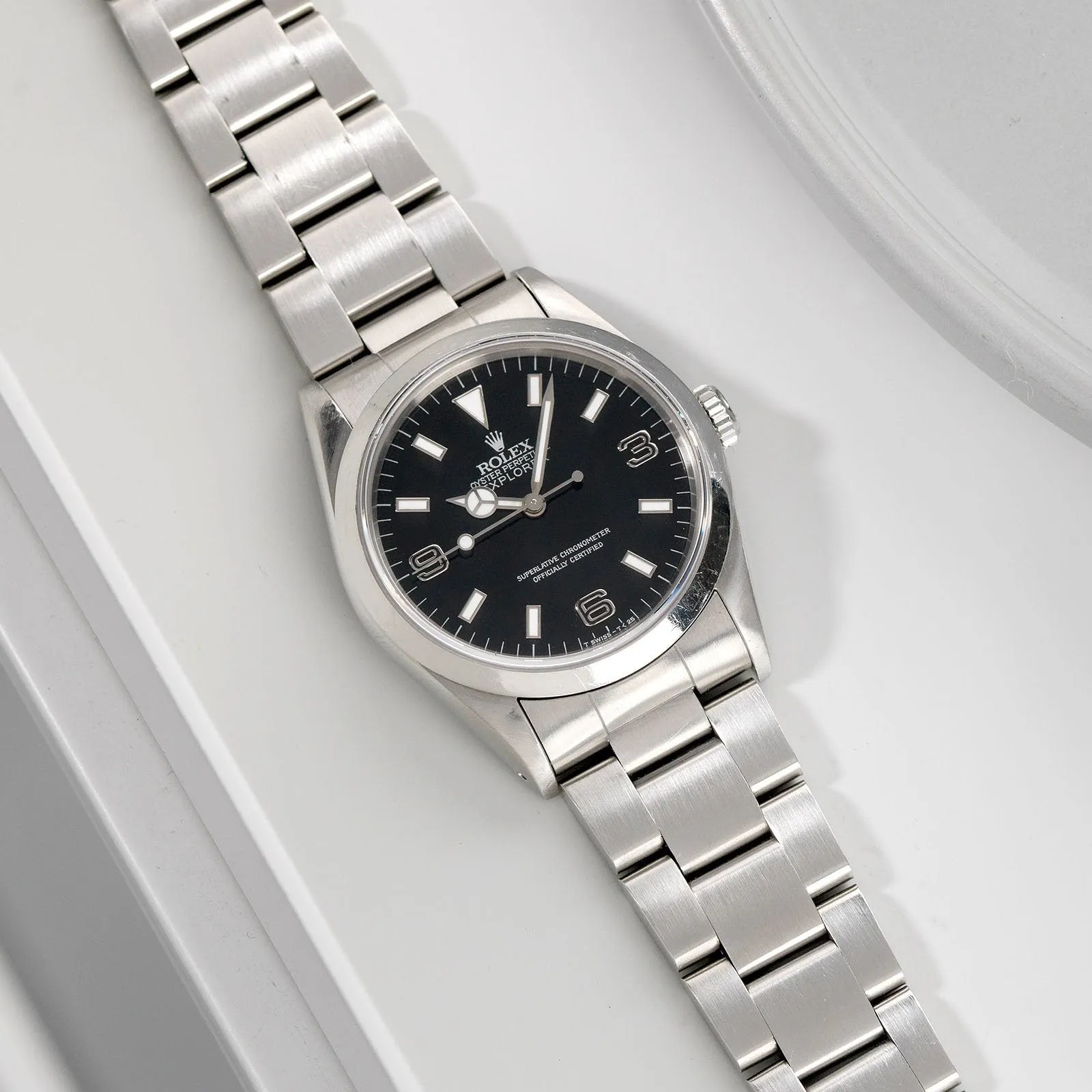 Rolex Explorer 14270 'Black Out' Dial B&P