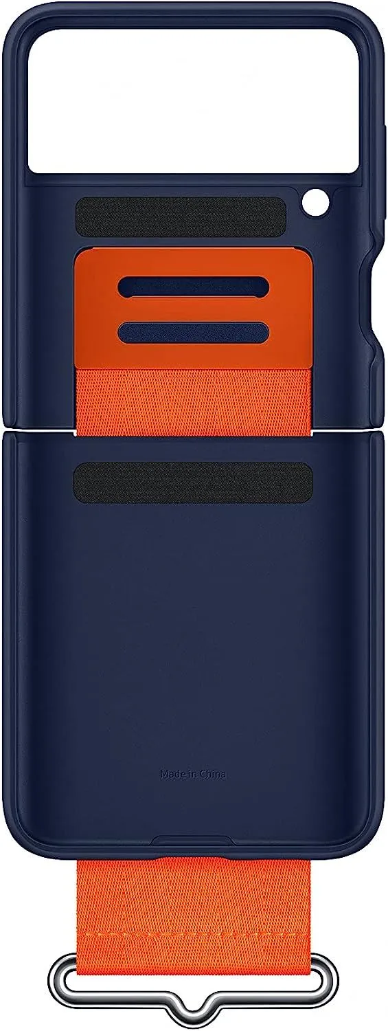 Samsung Galaxy Z Flip 3 Silicone Cover with Strap Navy - EF-GF711TNEGWW