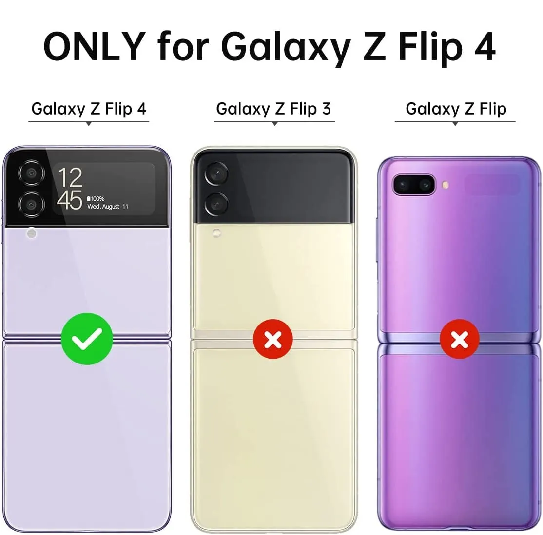 Samsung Galaxy Z Flip 4 Case | Slim Marble Shockproof Bumper Stylish Phone Cover |  Purple