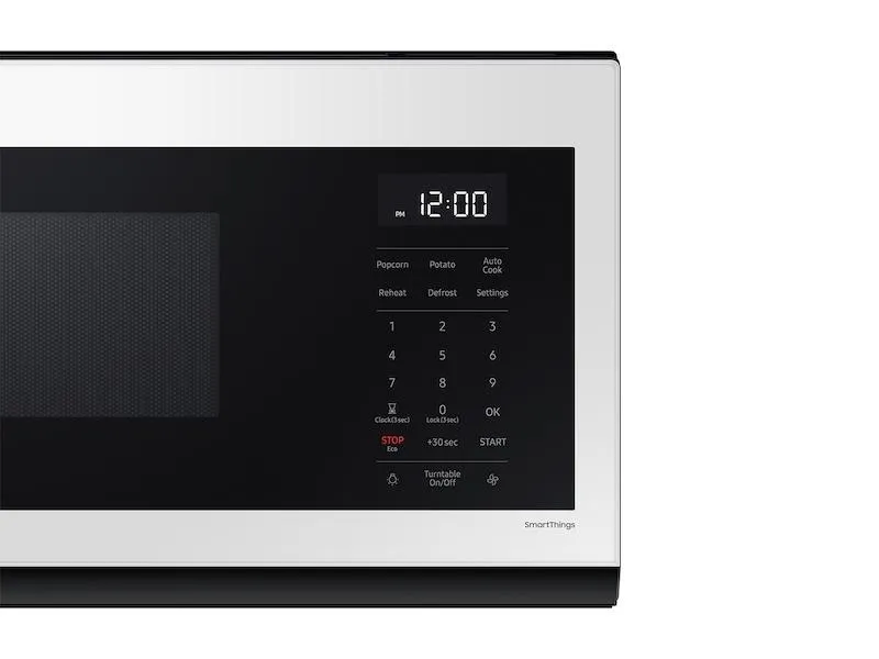 Samsung ME11CB751012AA 1.1 cu. ft. Bespoke Smart SLIM Over-the-Range Microwave with 400 CFM Hood Ventilation, Wi-Fi & Voice Control in White Glass