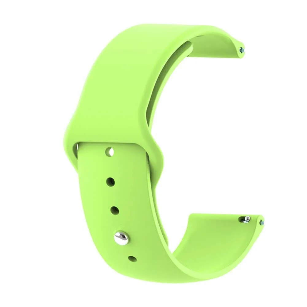 Silicone Button Style Watch Straps Compatible with Polar 22mm Range