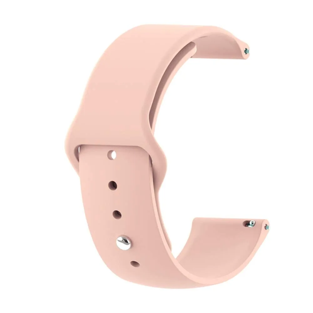 Silicone Button Style Watch Straps Compatible with Samsung Galaxy Fit 3