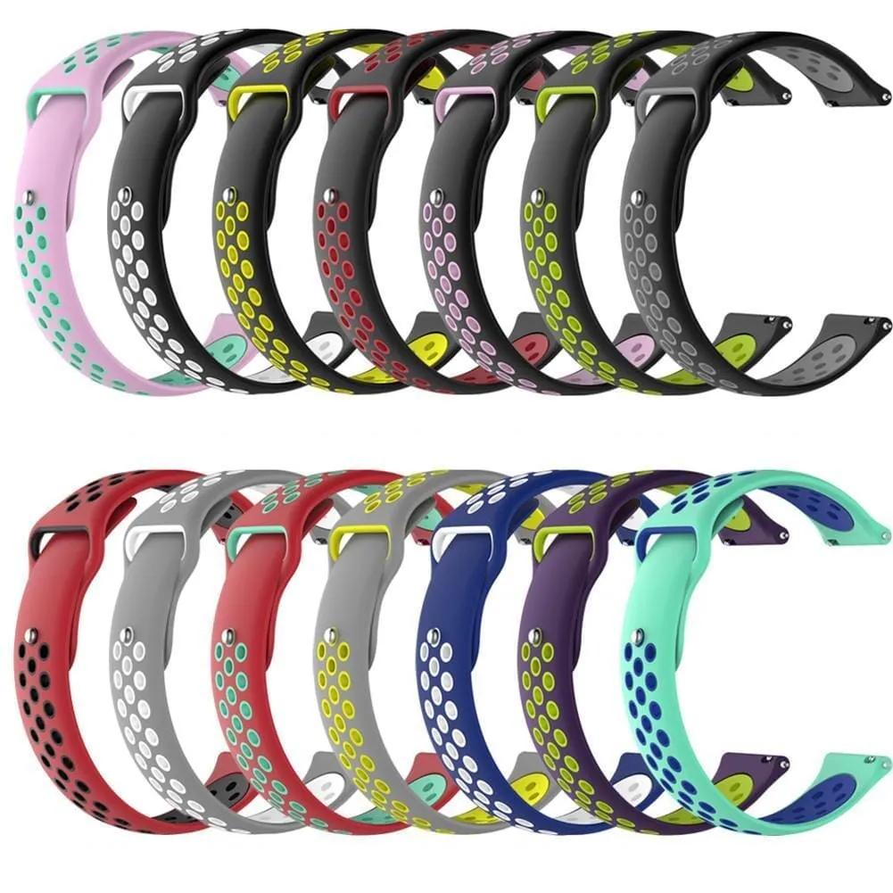 Silicone Sports Straps Compatible with the Garmin 20mm Range