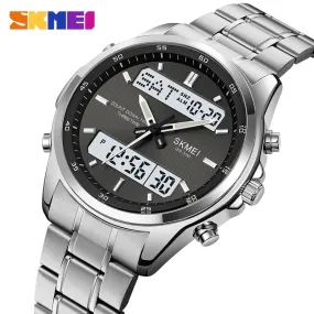 SKMEI 2049 Stainless Steel Luxury Analog Quartz Digital Watch