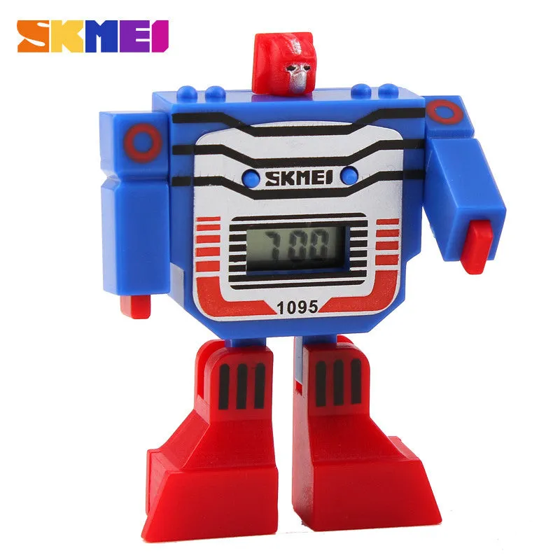 SKMEI Kids LED Digital Children Watch Cartoon Sports Watches Relogio Relojes Robot Transformation Toys Boys Wristwatches