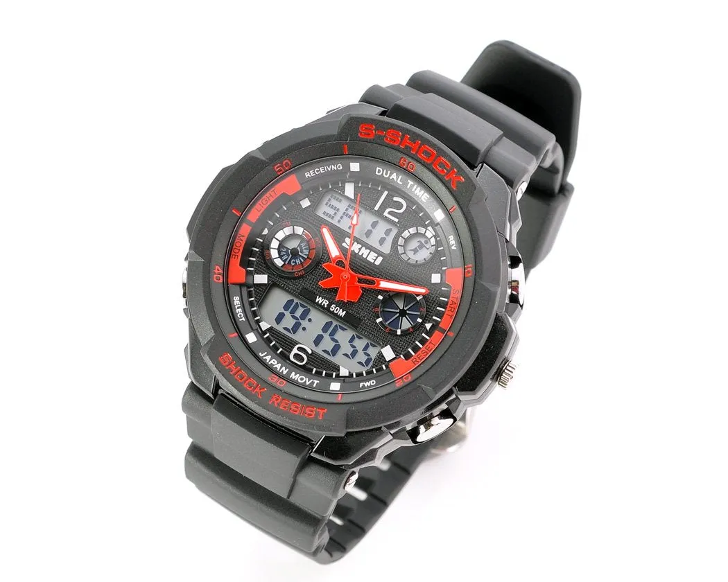 SKMEI Waterproof Analog Digital Men's Sport Watch 0931 - Red