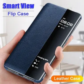 Smart View Flip Case For Samsung Galaxy