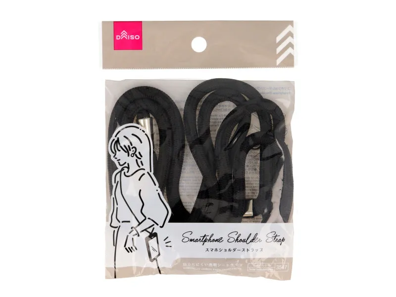 Smartphone Shoulder Strap Clear Sheet Black