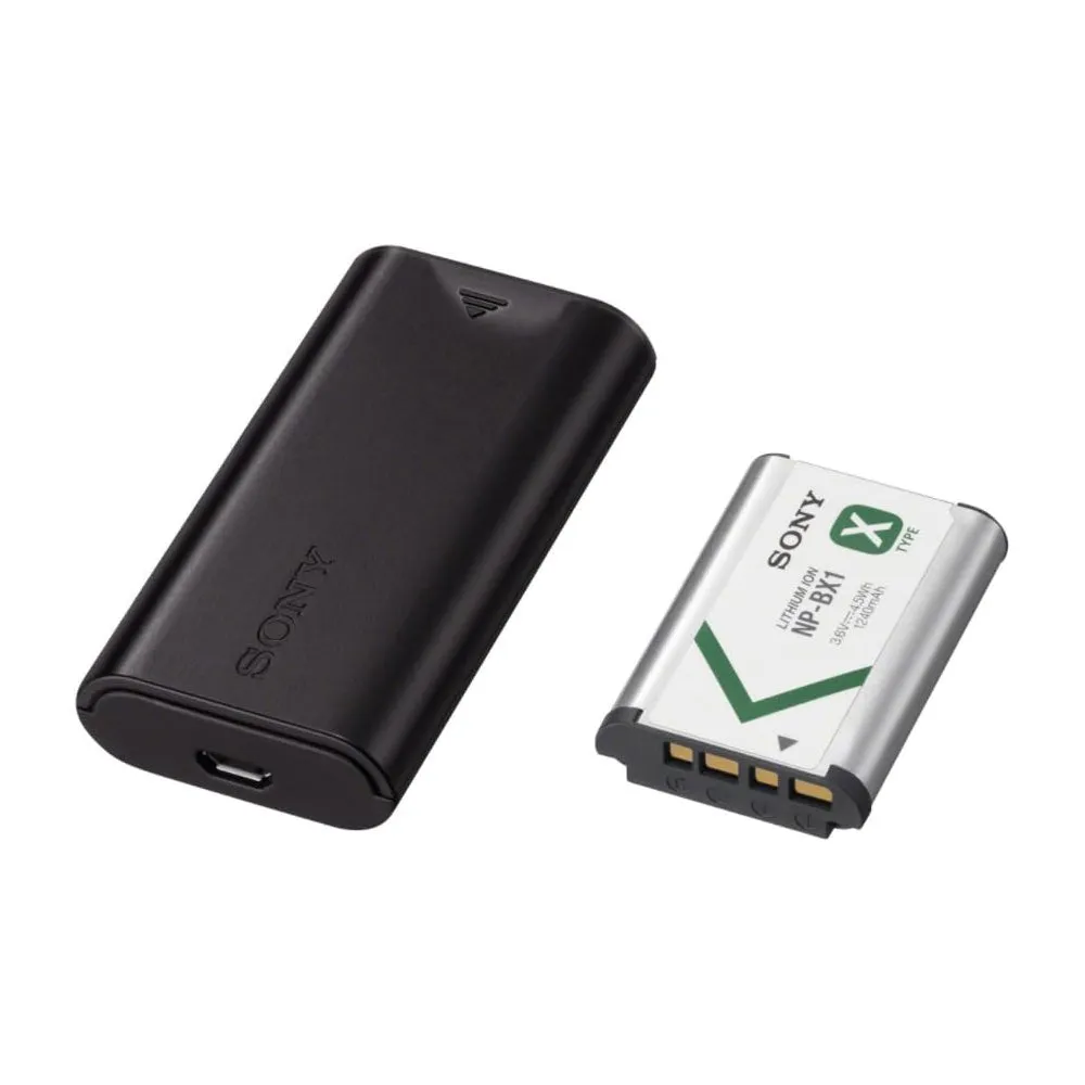 Sony NP-BX1 Battery 1240mAh and BC-DCX2 Travel DC Charger Kit for CyberShot Compact Cameras ACC-TRDCX