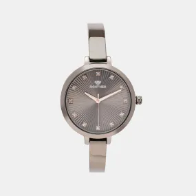 Sophisticated Grey Analog Women Stainless Steel Watch 9004T-M8816