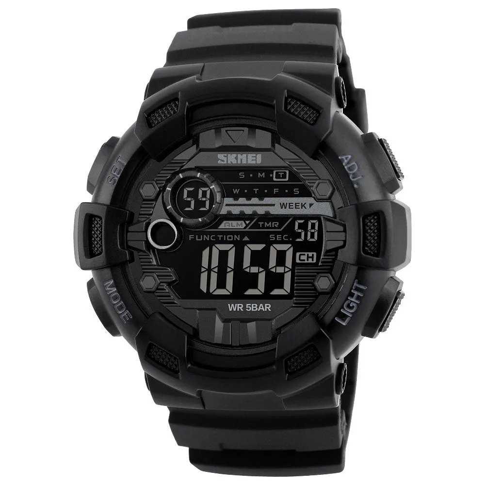 Sports style men's outdoor waterproof electronic watch W2312843