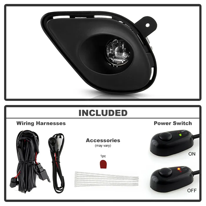 Spyder Full LED Fog Lights Dodge Charger (15-19) SRT Models [OEM Style w/ Universal Switch] Black Housing