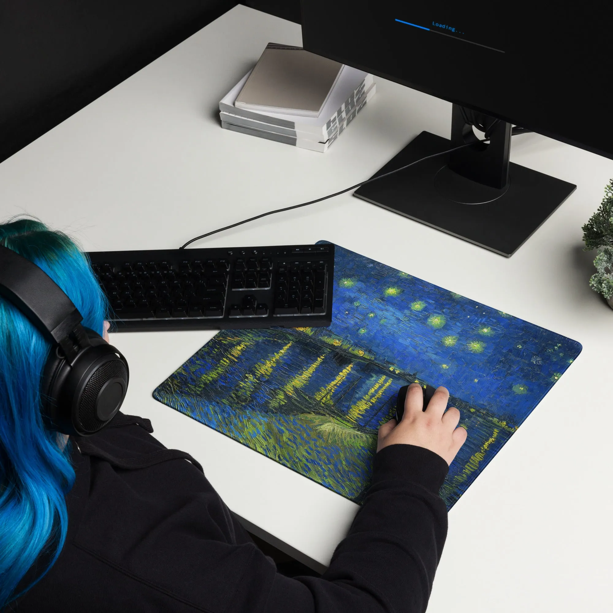 Starry Night Over the Rhone Gaming mouse pad