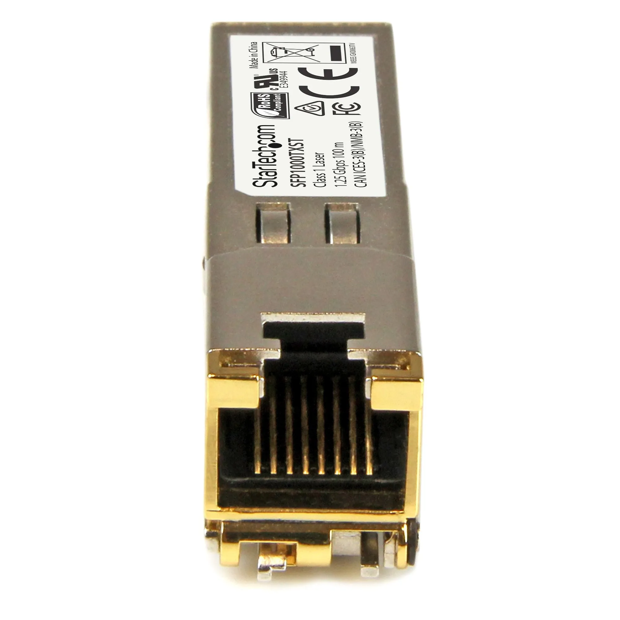 Startech.Com Msa Uncoded Compatible Sfp Module, 1000Base-Tx, Sfp To Rj45 (Copper) Cat6/Cat5e, 1Ge Gigabit Ethernet Sfp,