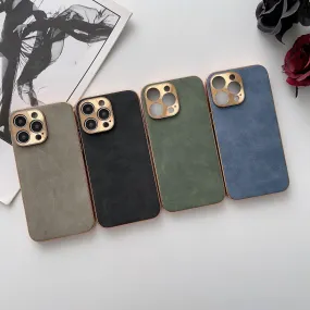 Suede Leather iPhone Case