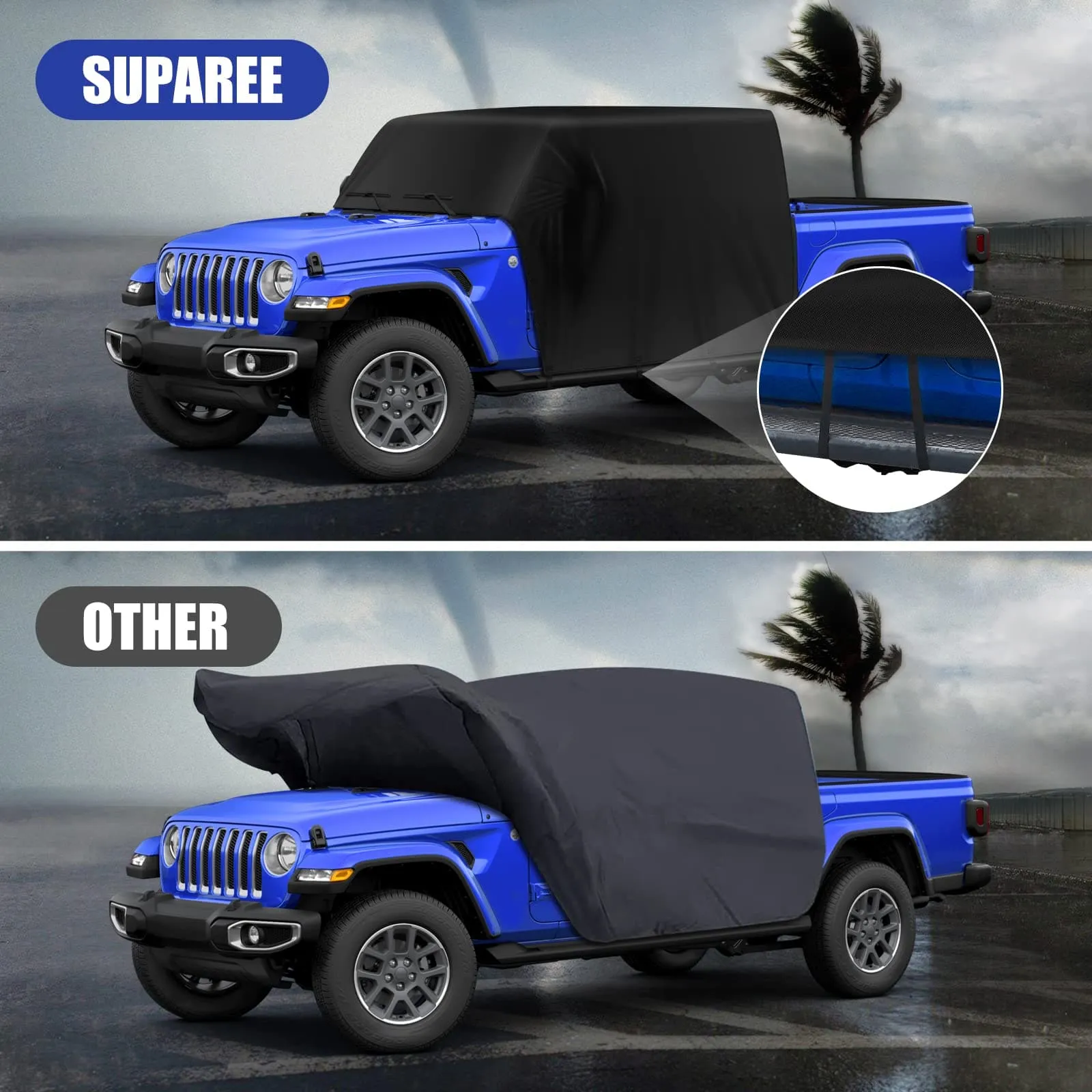 Suparee Jeep Gladiator Cab Cover Revomed top for 2020-Later JT 4 Door