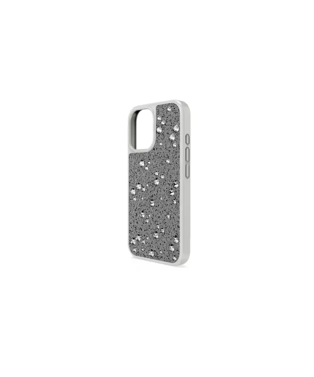 SWAROVSKI HIGH SMARTPHONE CASE, SCATTERED DESIGN, IPHONE® 16, SLIVER TONE