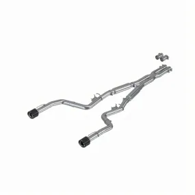 T304 Stainless Steel 3.0 Inch Cat-Back Dual Rear Street Profile with Dual Carbon Fiber Tips 15-23 Dodge Charger MBRP