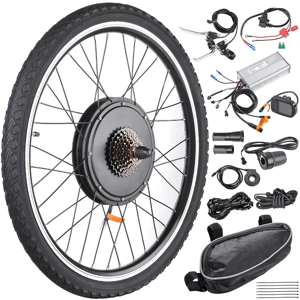 TheLAShop 1000W eBike Kit 48V Electric Bike Conversion 26x1.75in