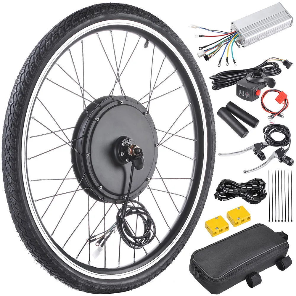 TheLAShop 48v 1000w 26 Inch Front/ Rear Electric Bicycle Motor Conversion Kit