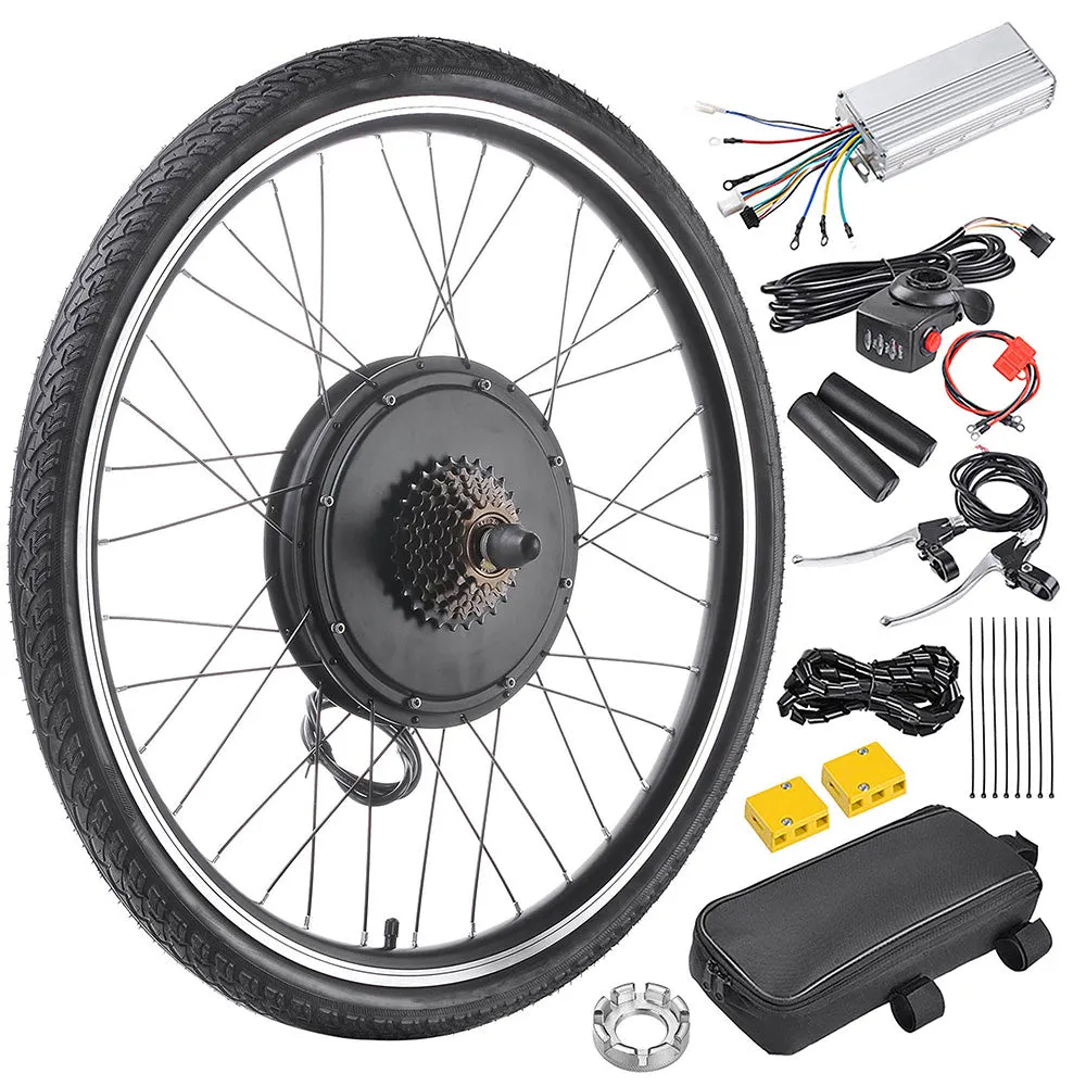 TheLAShop 48v 1000w 26 Inch Front/ Rear Electric Bicycle Motor Conversion Kit