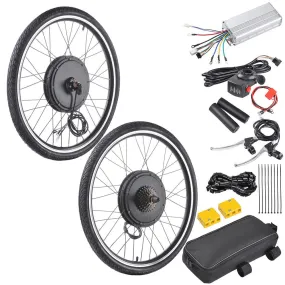 TheLAShop 48v 1000w 26 Inch Front/ Rear Electric Bicycle Motor Conversion Kit