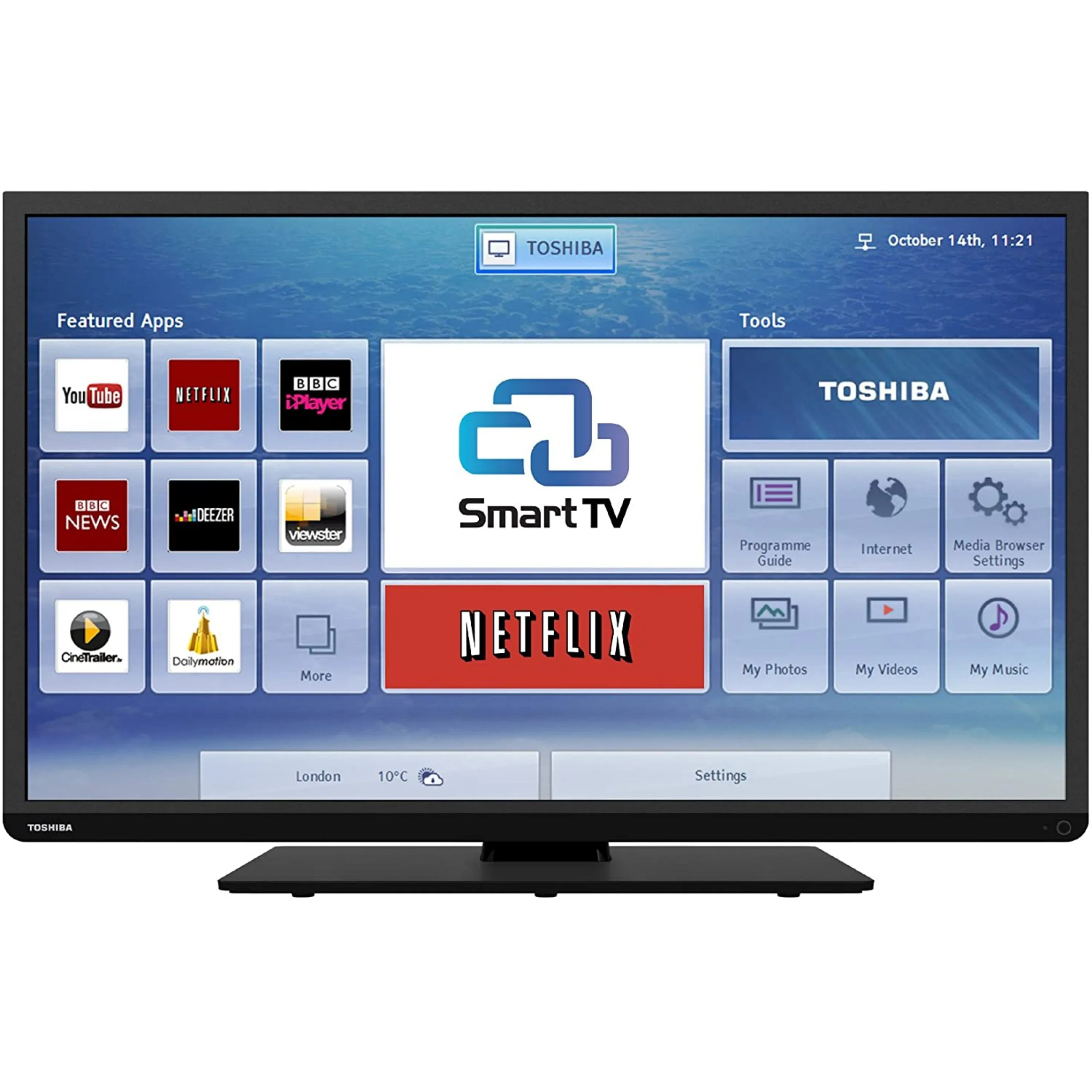 TOSHIBA 40 Inch Smart Full HD LED TV - London Used