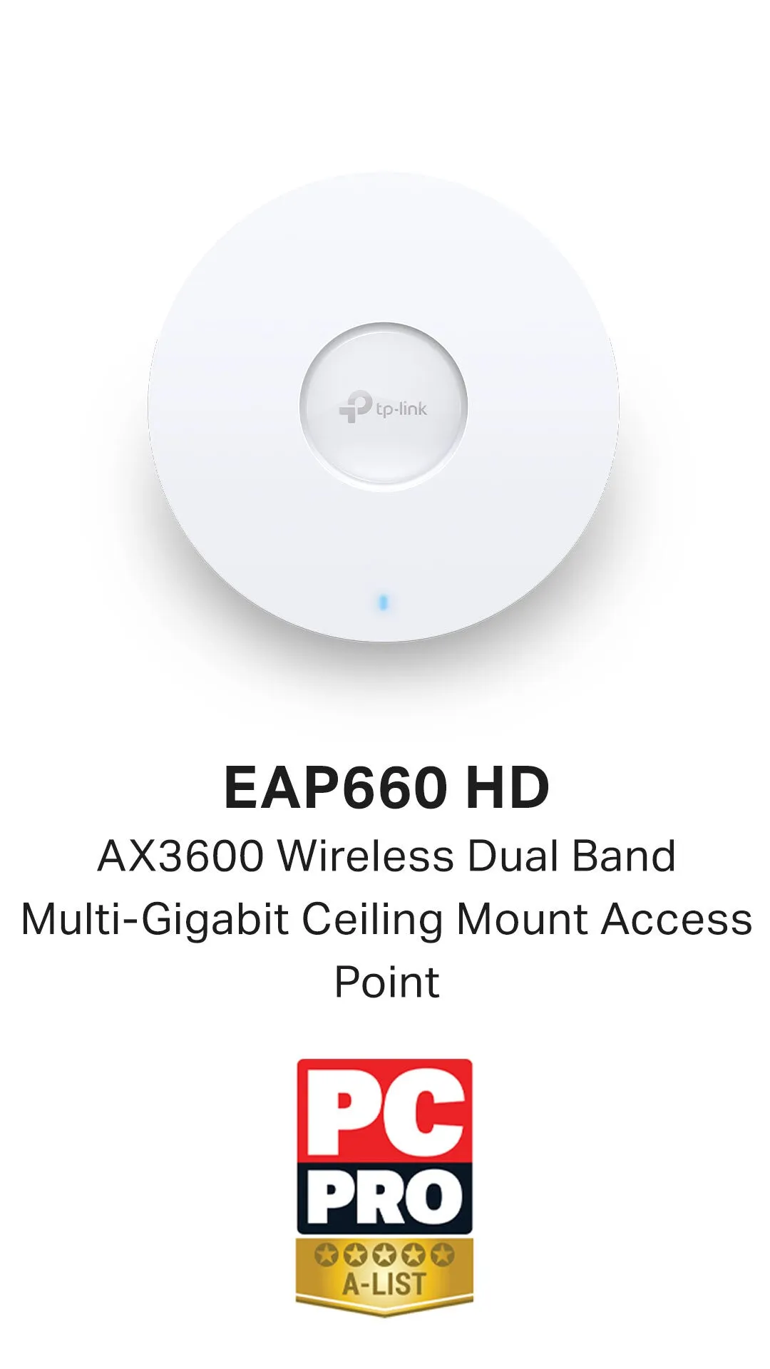 TP-Link Omada AX3600 Wireless Dual Band Multi-Gigabit Ceiling Mount Access Point