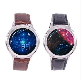 Watch 60 light Photo Unisex watch Women Men Wristwatch Starry Sky Space LED Watch Little Star Wristwatch Special Birthday gift