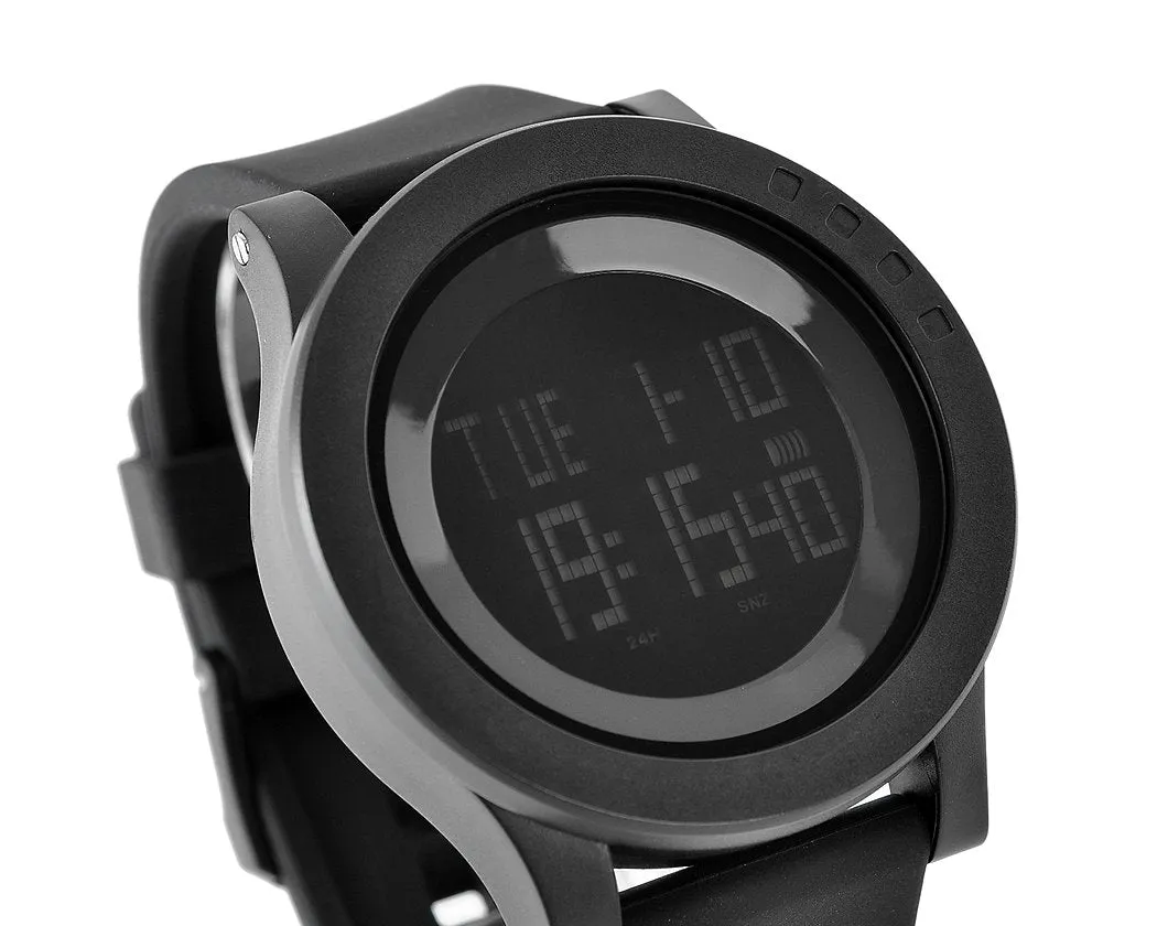 Waterproof Multifunction Digital LED Electric Sport Watch - Black