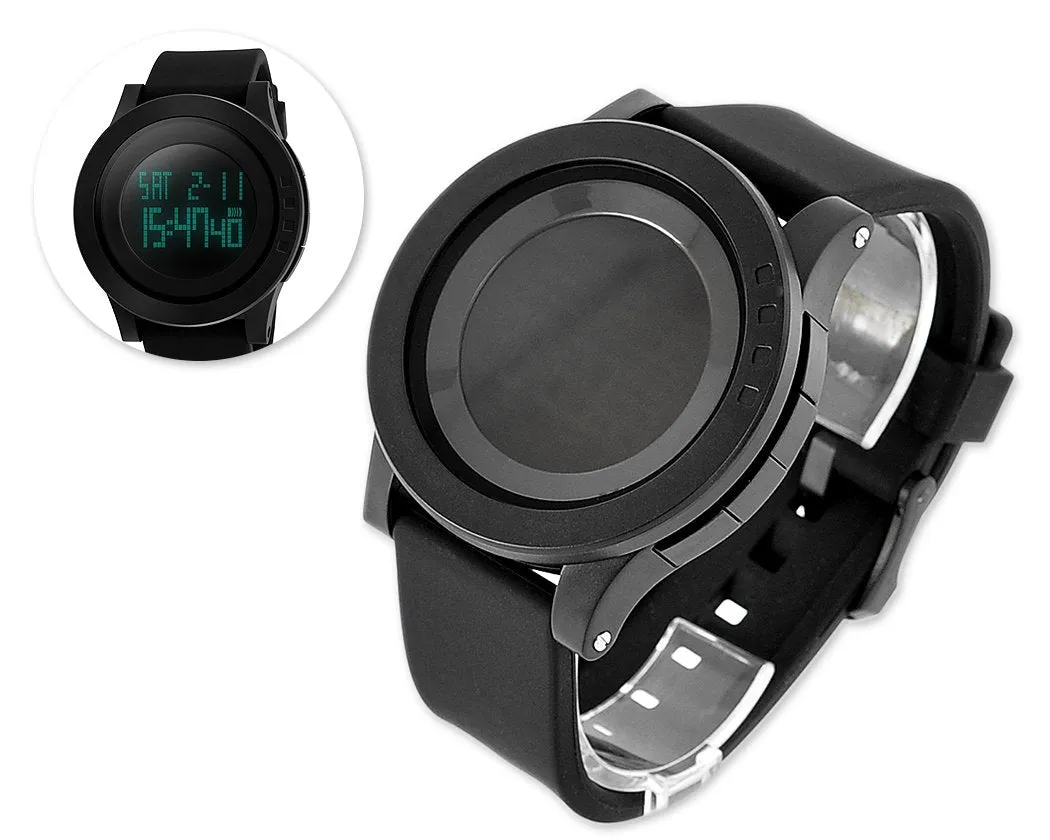 Waterproof Multifunction Digital LED Electric Sport Watch - Black