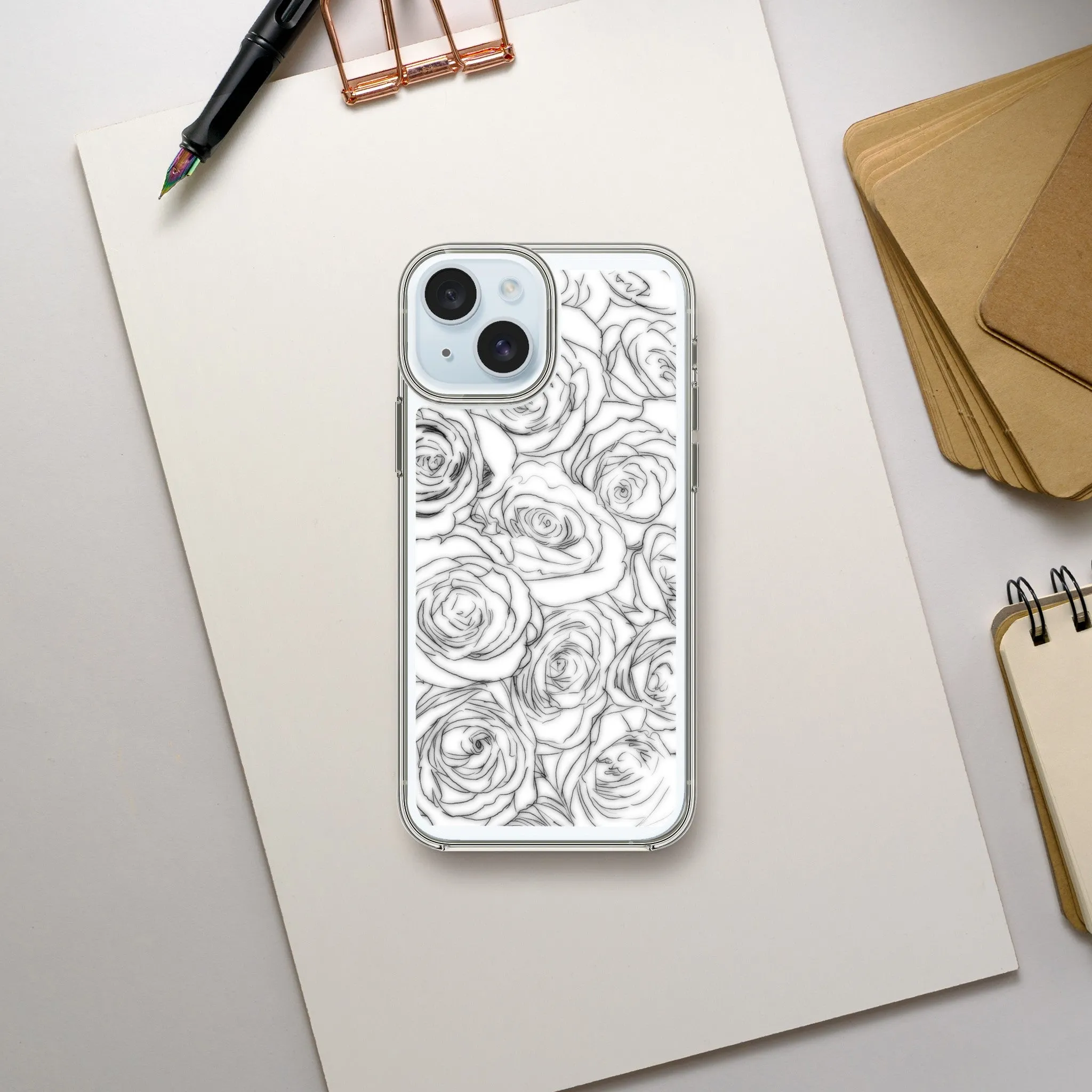 White Rose Clear case