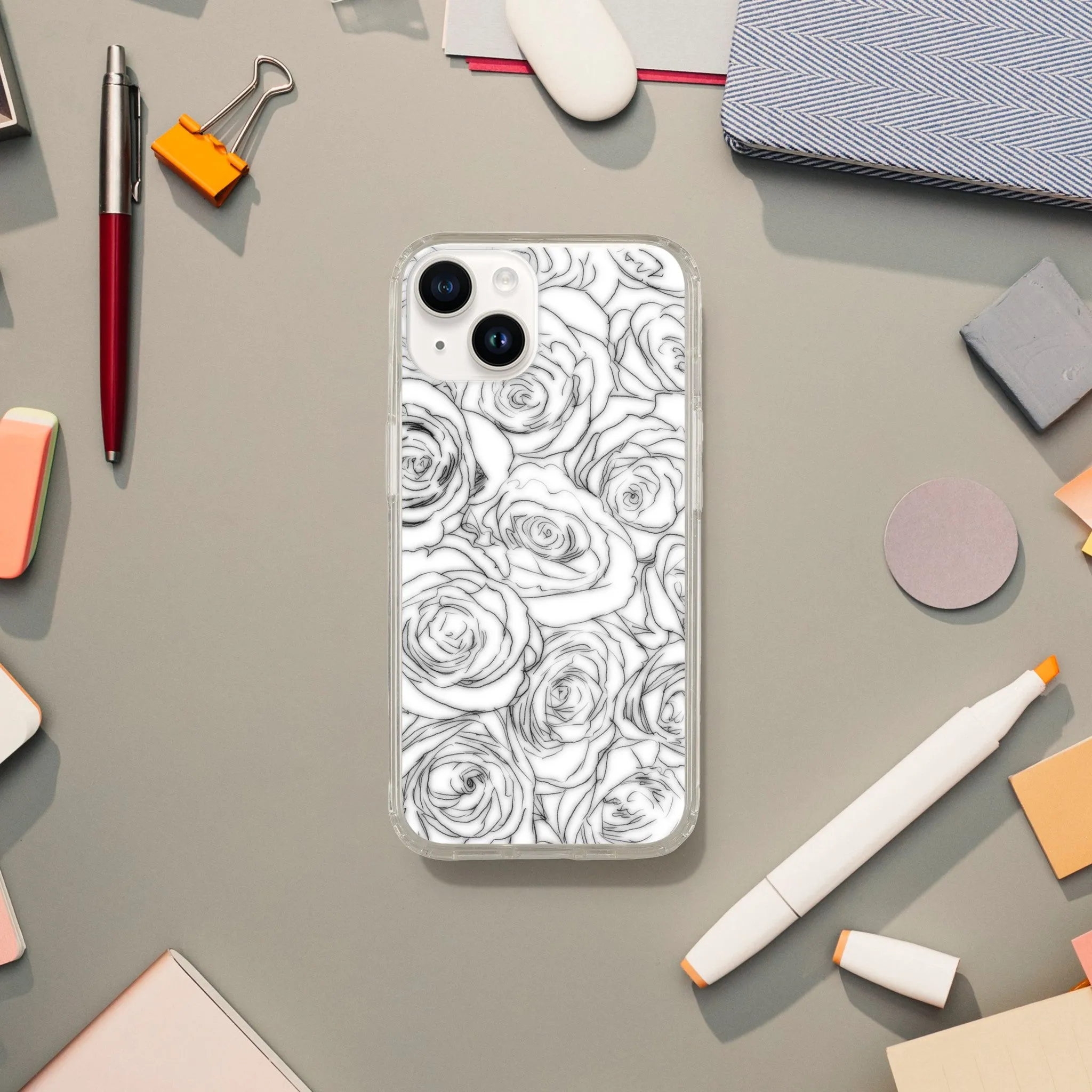 White Rose Clear case