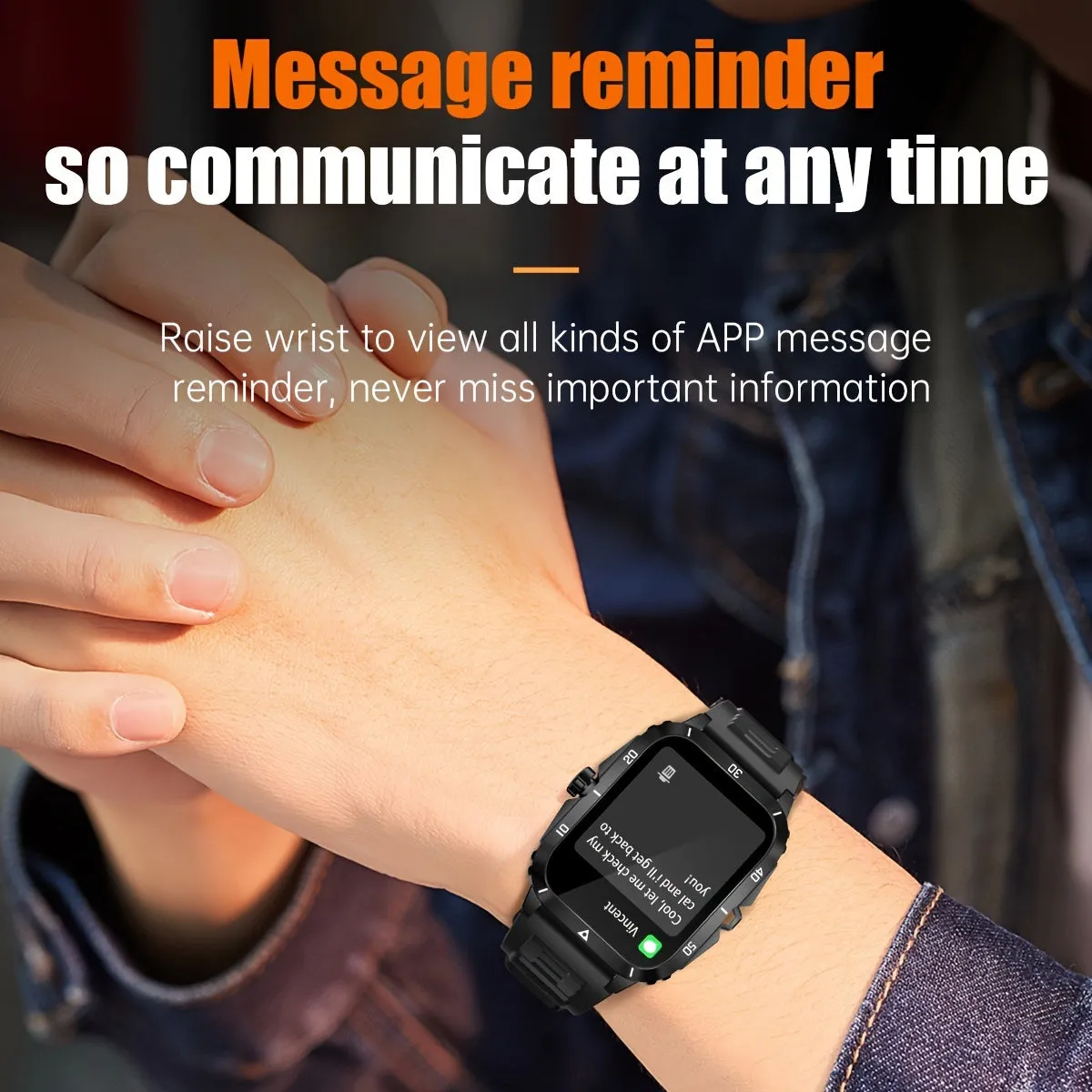 Wireless Smartwatch HD Display Sports Modes, Alerts, Sleep Monitoring