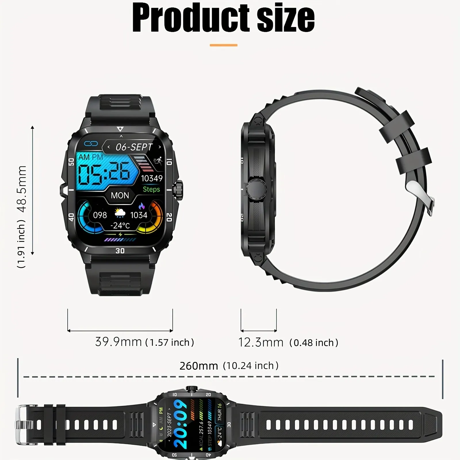 Wireless Smartwatch HD Display Sports Modes, Alerts, Sleep Monitoring