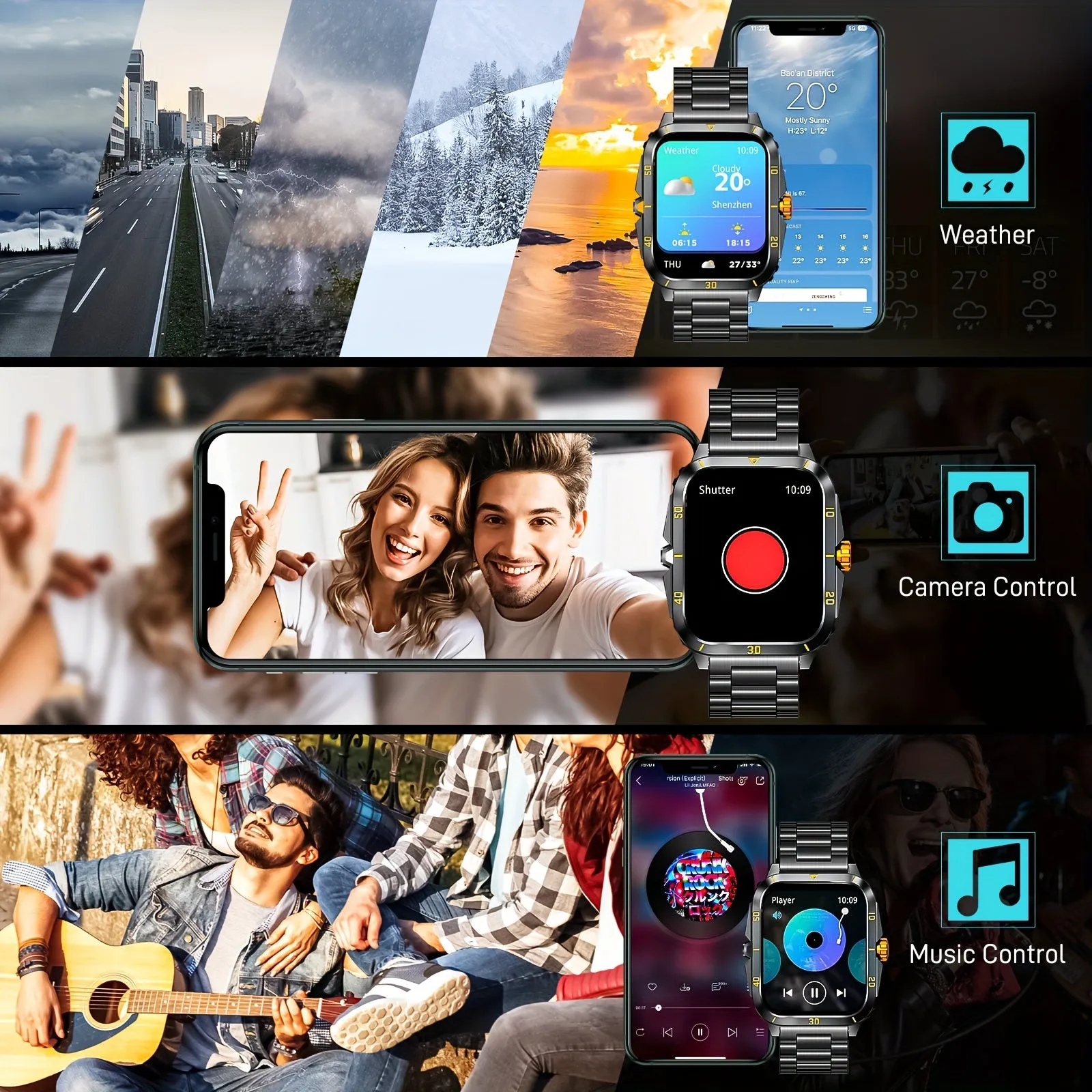 Wireless Smartwatch HD Display Sports Modes, Alerts, Sleep Monitoring