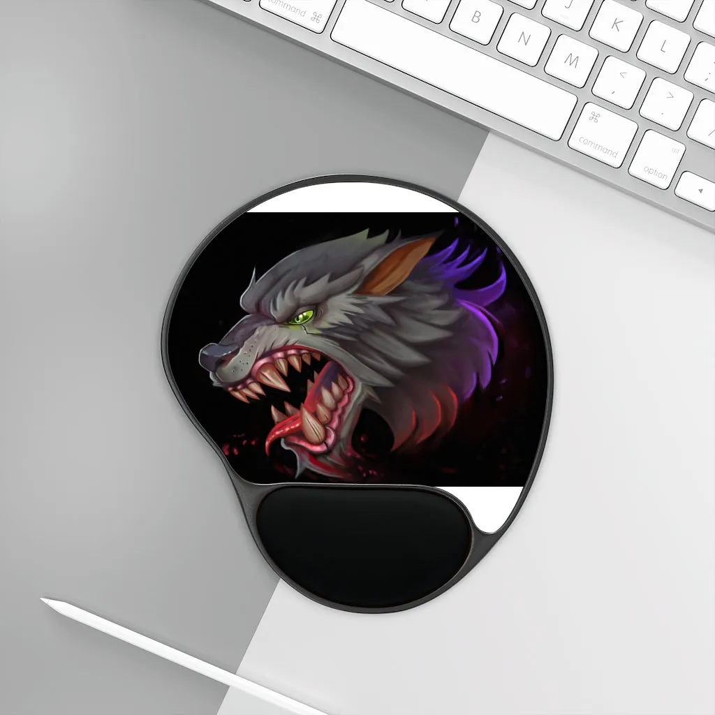 Wolf Mouse Pad With Wrist Rest